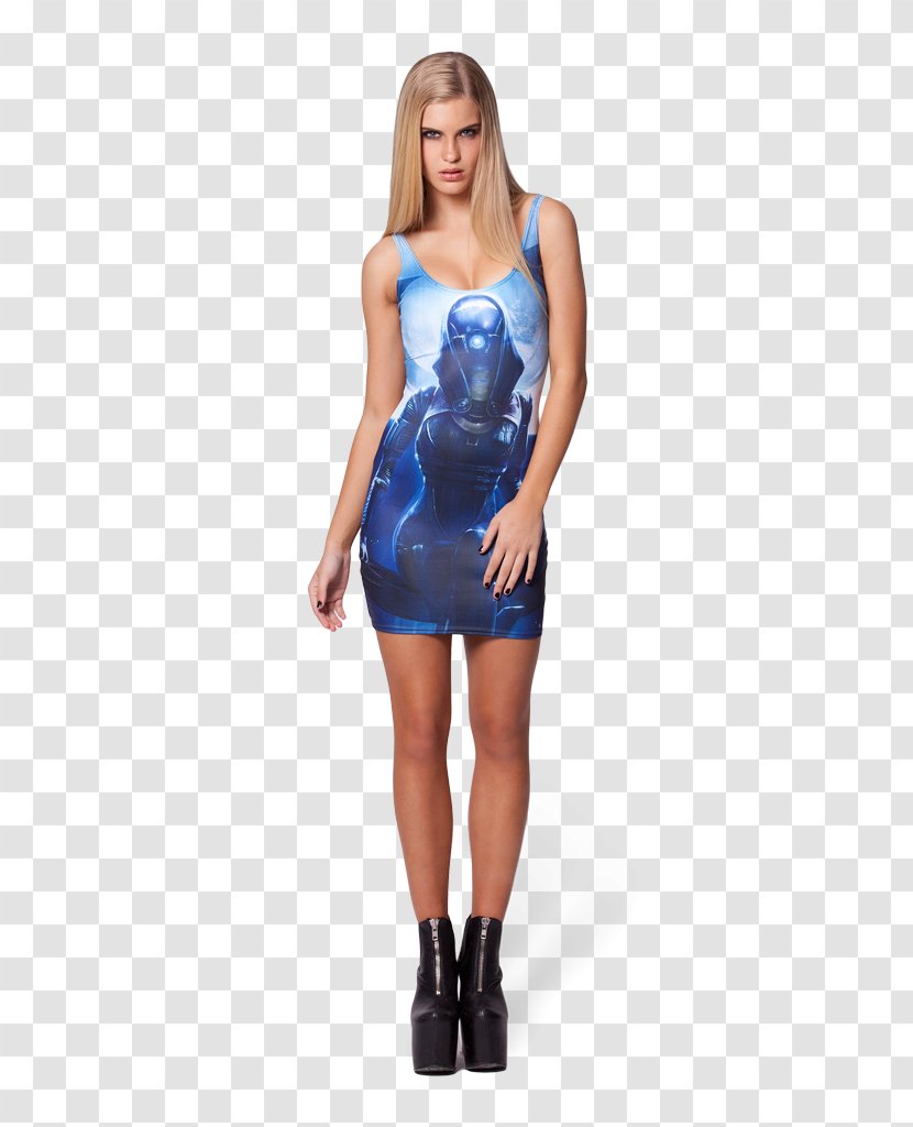 Blue Dress One-piece Swimsuit Halterneck - Heart Transparent PNG
