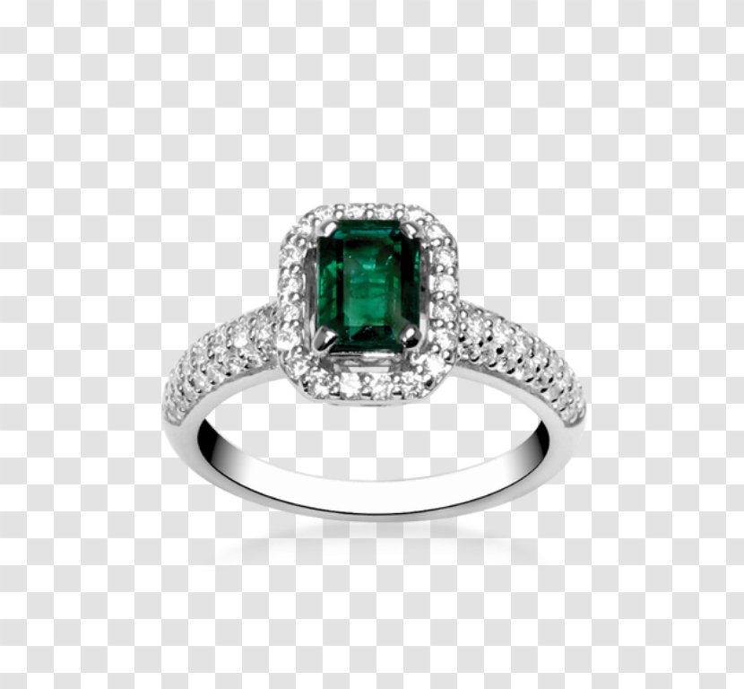 Engagement Ring Emerald Jewellery Solitaire - Diamond - Creative Wedding Rings Transparent PNG