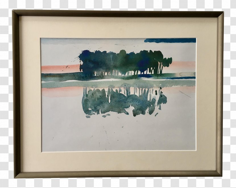 Watercolor Painting Picture Frames Style Landscape - Glass Transparent PNG