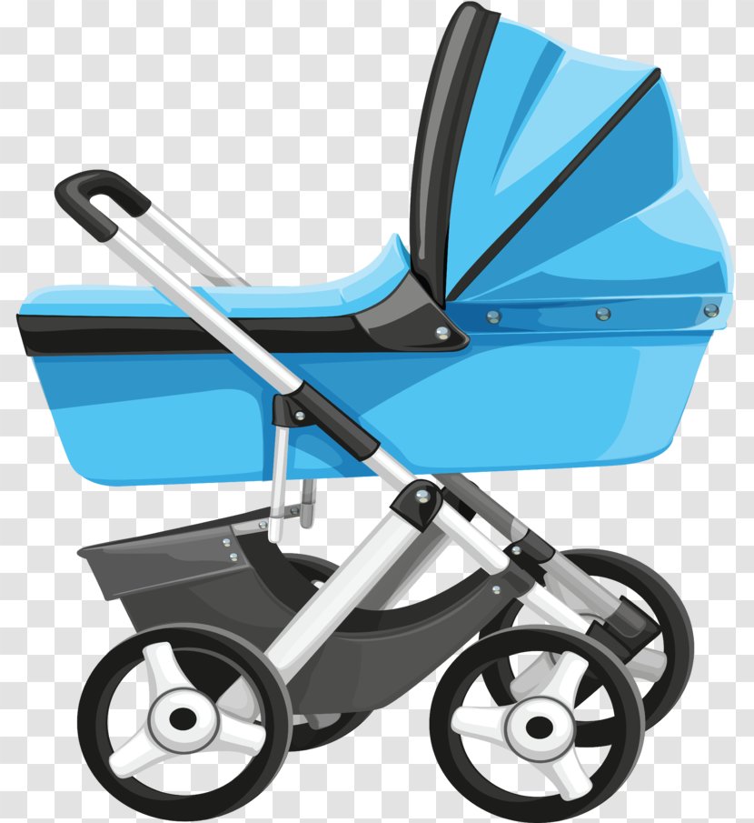 Clip Art Vector Graphics Baby Transport Image - Blue - Pram Clipart Transparent PNG