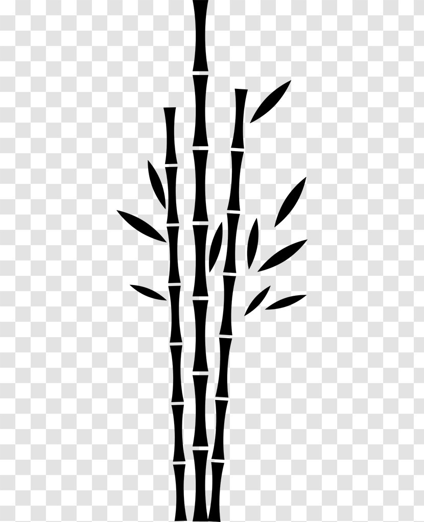 Sticker Tree Vinyl Group Bamboo Wall - Black And White Transparent PNG