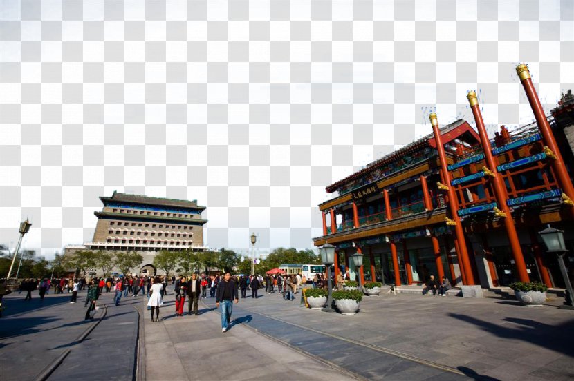 Zhengyangmen Beijing Dashilan Qianmen Street Stock Photography - Urban Design - Fig Front Door Dashanlan Hd Transparent PNG