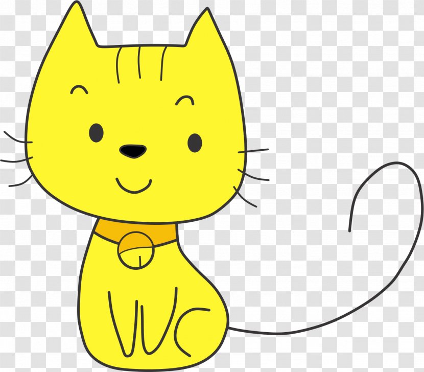 Whiskers Cat Clip Art Snout Product - Yellow Transparent PNG