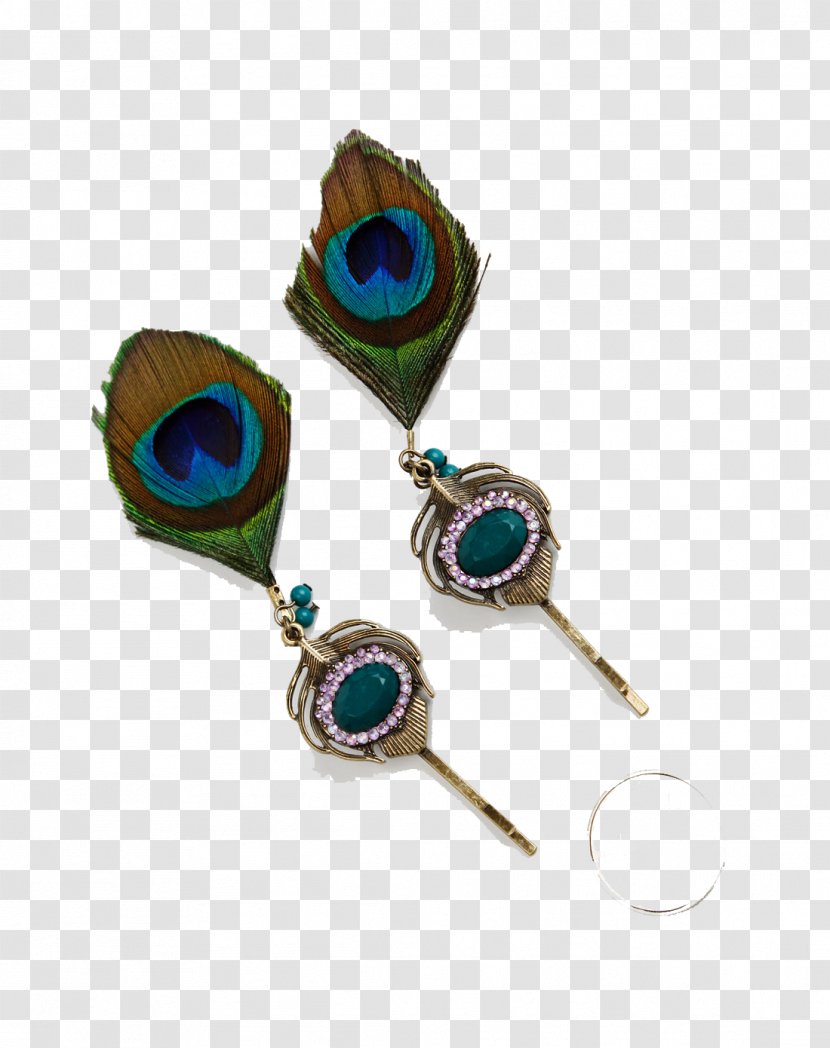 Earring Feather Jewellery - Retro Jewelry Transparent PNG