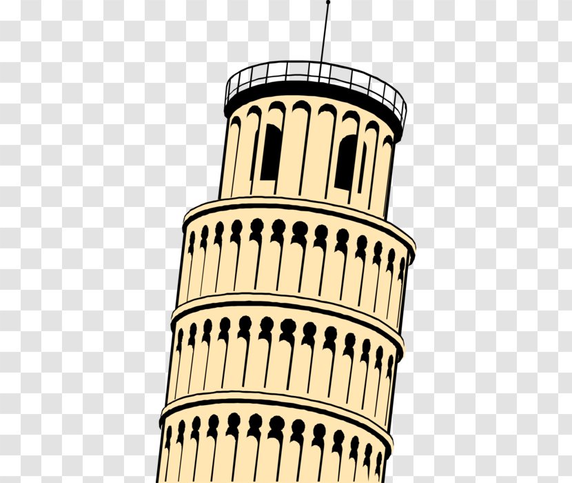 Leaning Tower Of Pisa Vector Graphics Image - Building - Campanile Transparent PNG