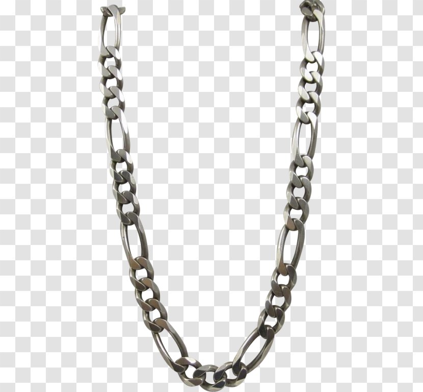 Earring Necklace Figaro Chain Byzantine - Silver Transparent PNG