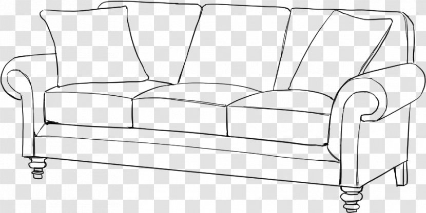 Couch Cartoon - Rectangle - Leather Transparent PNG