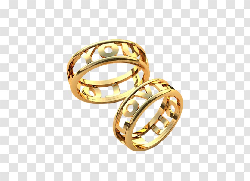 Earring Wedding Ring Gold Transparent PNG