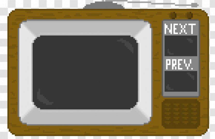 Television Pixel Art TV - Yellow - Old Tv Transparent PNG