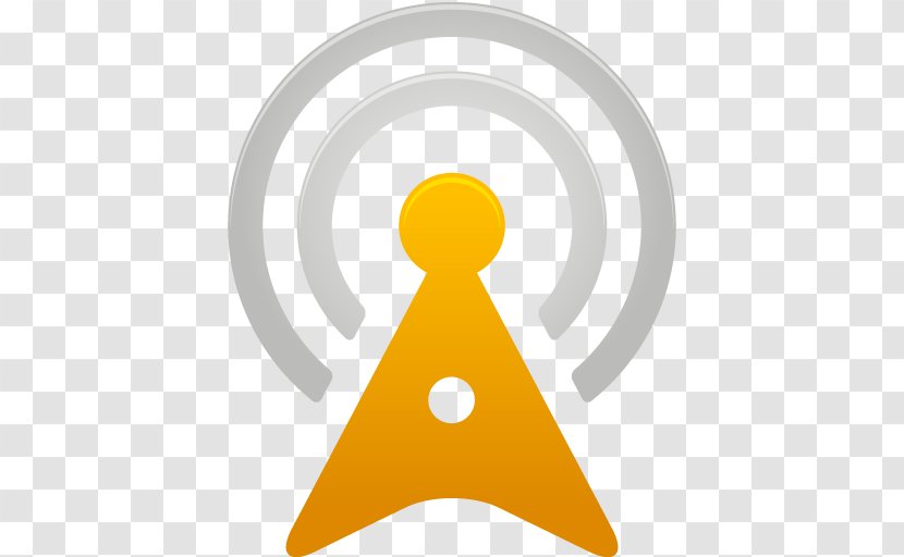 Symbol Yellow Circle Clip Art - Wireless - Signal Tower Transparent PNG