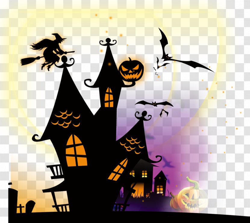 Halloween Clip Art - Devil Castle Transparent PNG