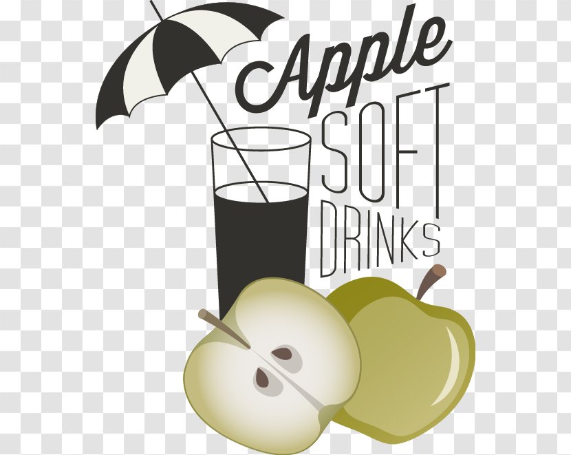 Ice Cream Fizzy Drinks Apple Juice - Drink - Hand-painted Fruit Juices Transparent PNG