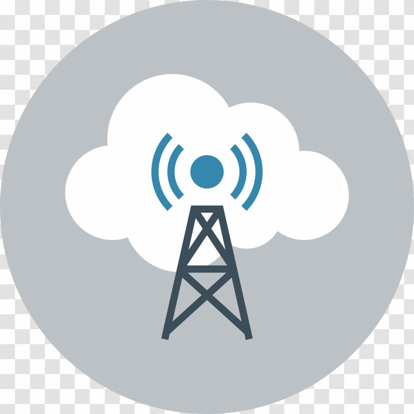 Telecommunications Tower Aerials Mobile Phones Radio - Logo - Cloud Computing Transparent PNG