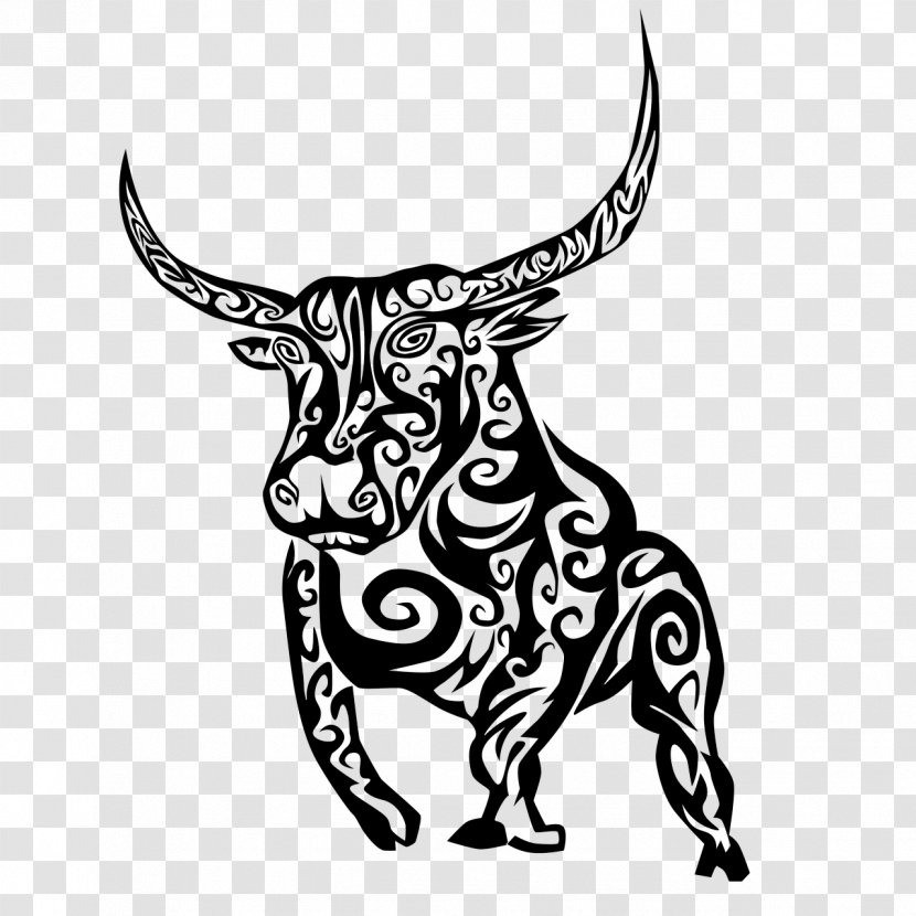 Line Art Cattle Bull Abstract - Silhouette Transparent PNG
