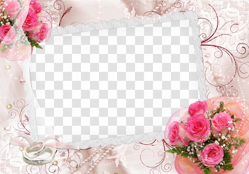 Wedding Invitation Picture Frames Desktop Wallpaper - Rose - Photo Frame Clipart Best Transparent PNG