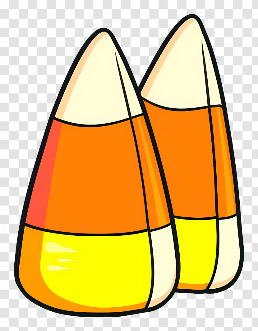 Candy Corn - Bright Candy Corn Illustration For Halloween Transparent PNG