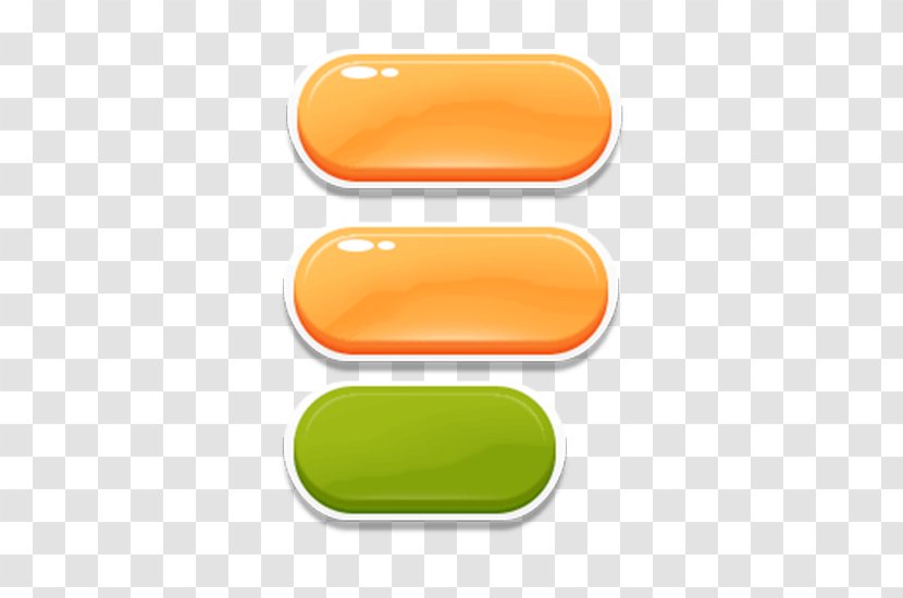 Button Quartz Download Icon - Orange - Games Crystal Transparent PNG