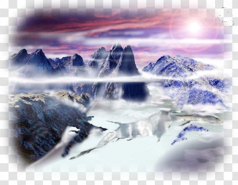 Polar Ice Cap 09738 Nunatak Regions Of Earth Desktop Wallpaper Transparent PNG