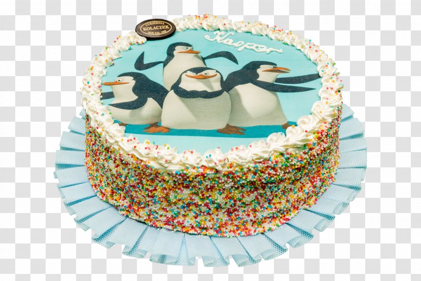 Birthday Cake Cream Pie Torte Frosting & Icing Decorating - Cuisine - Penguin Transparent PNG