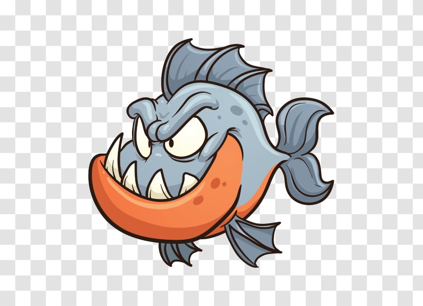 Cartoon Mouth Fish Logo Smile Transparent PNG