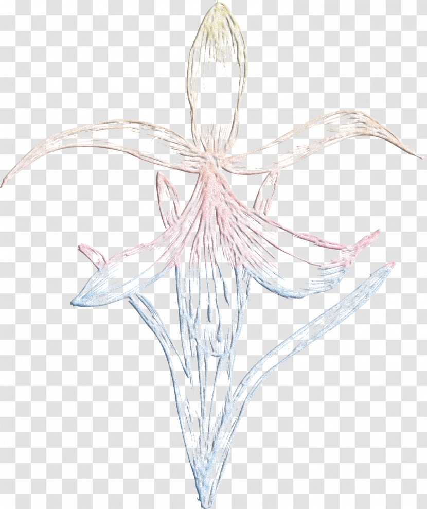 Petal Fairy Drawing Line Sketch - Symmetry - Delicate Flowers Transparent PNG