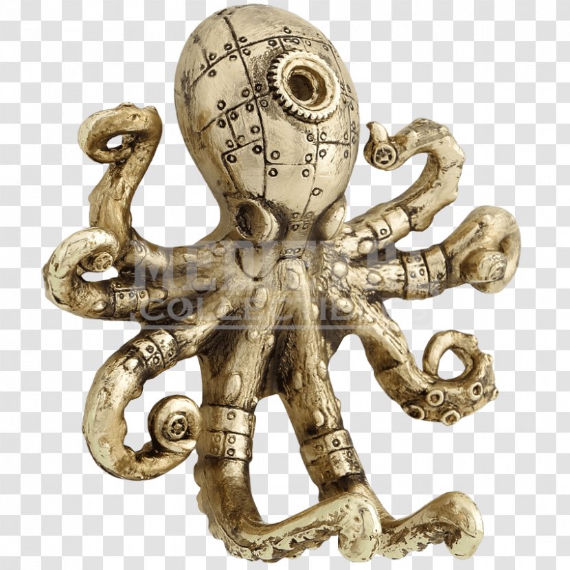 Octopus Hook Steampunk Gold Wall - Clothes Hanger - Lace Transparent PNG