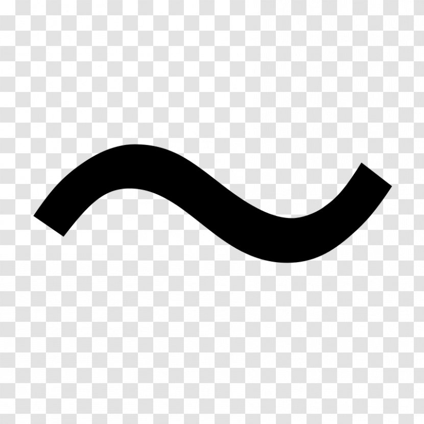 Tilde English Japanese Punctuation Diacritic Ñ - Black - Wave Dash Transparent PNG