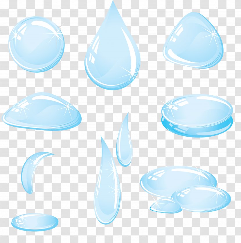 Drop Liquid Blue Bubble - Voda Transparent PNG