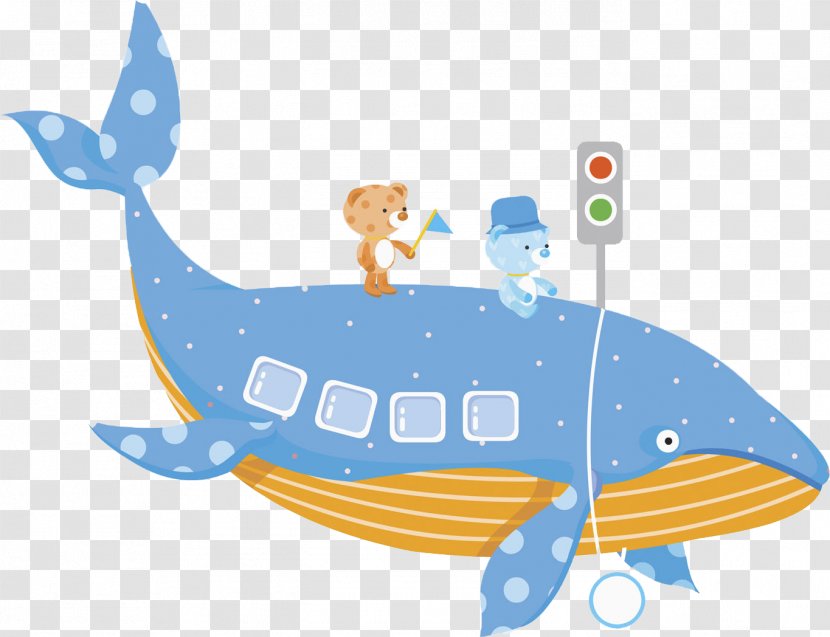 Drawing Illustration - Cartoon - Blue Dolphin Transparent PNG