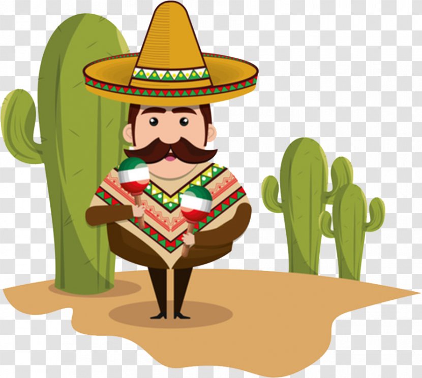 Mexican Cuisine Stock Photography Clip Art - Fictional Character - Man In The Desert Transparent PNG