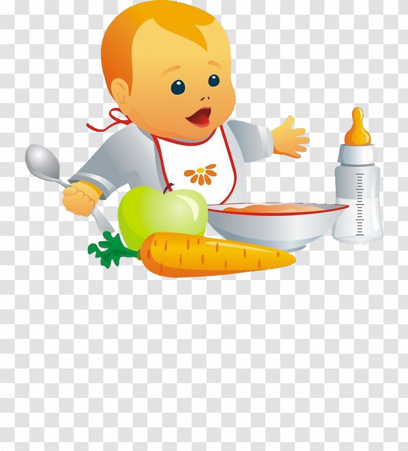 Baby Food Infant Clip Art - Take A Spoon To Eat Transparent PNG