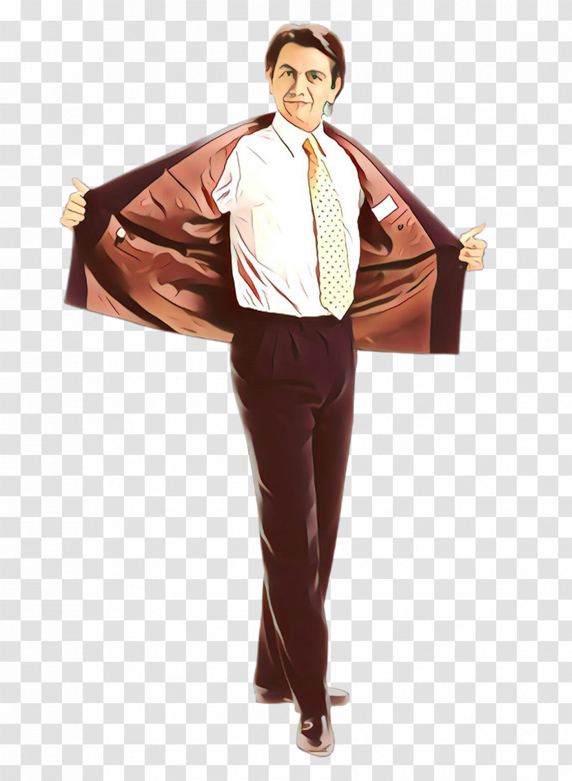Clothing Suit Standing Brown Outerwear Transparent PNG