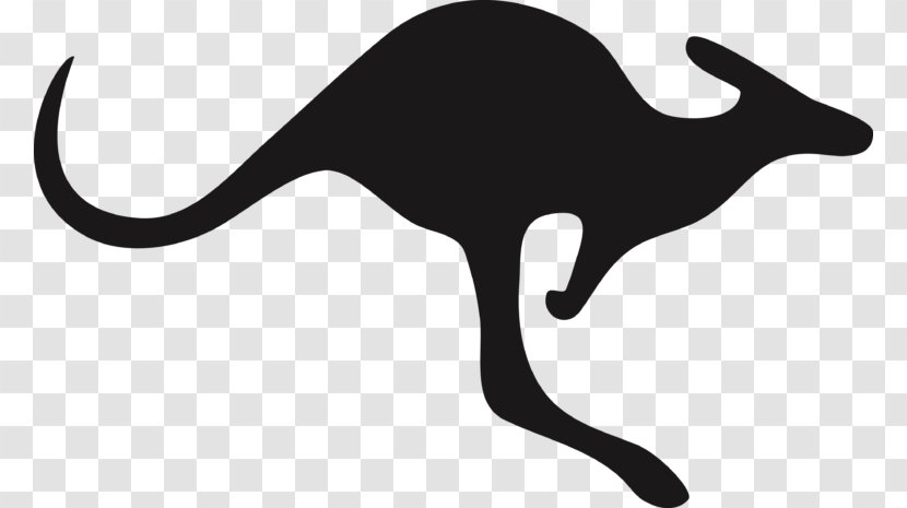 Macropods Kangaroo Clip Art Silhouette - Flag Of Australia - Vector Transparent PNG