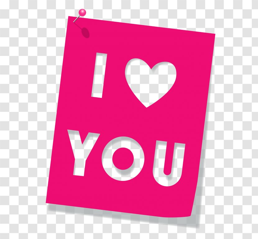 Valentines Day Heart - Text - Love Magenta Transparent PNG