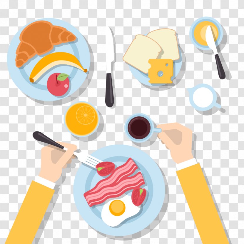 Full Breakfast Fried Egg Vector Graphics Toast - Bread - Eating Transparent PNG