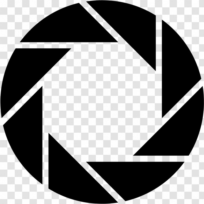 Aperture Symbol Logo Clip Art - Monochrome - Portal Transparent PNG