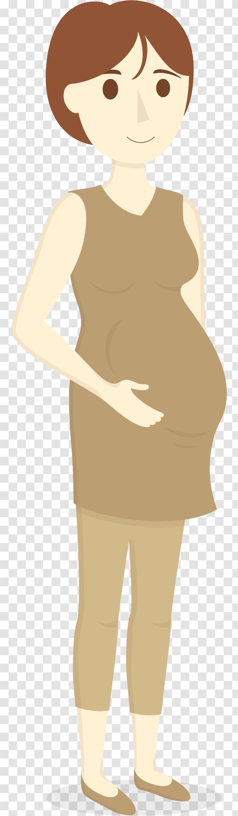 Pregnancy Woman Euclidean Vector Illustration - Tree - Of Short Hair Pregnant Women Transparent PNG
