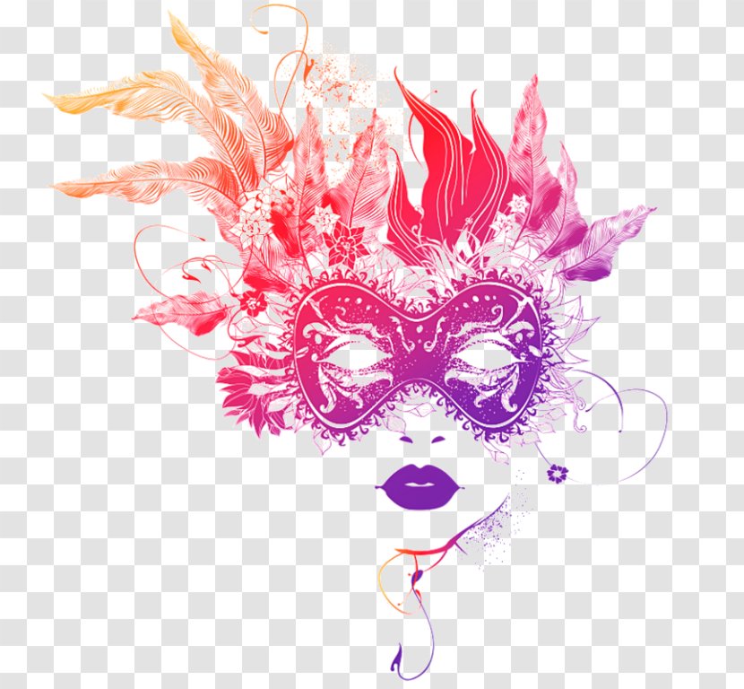 Venice Carnival Masquerade Ball Illustration February - Stock Photography - Art Transparent PNG