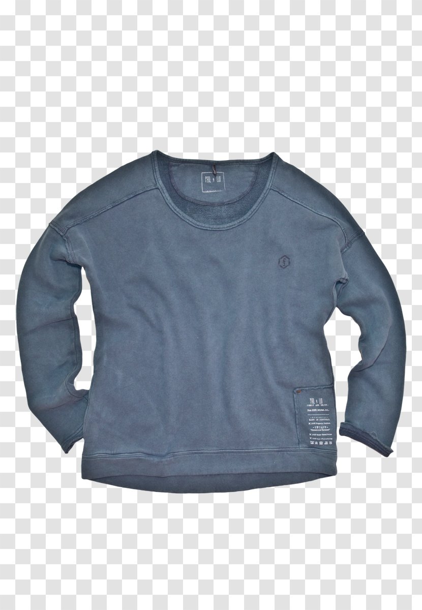 Long-sleeved T-shirt Shoulder Sweater - Electric Blue Transparent PNG