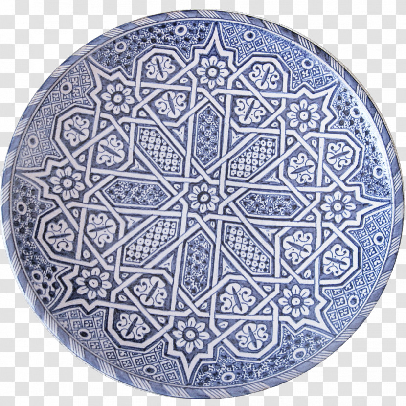 Cobalt Blue Blue And White Pottery Circle Pattern Symmetry Transparent PNG