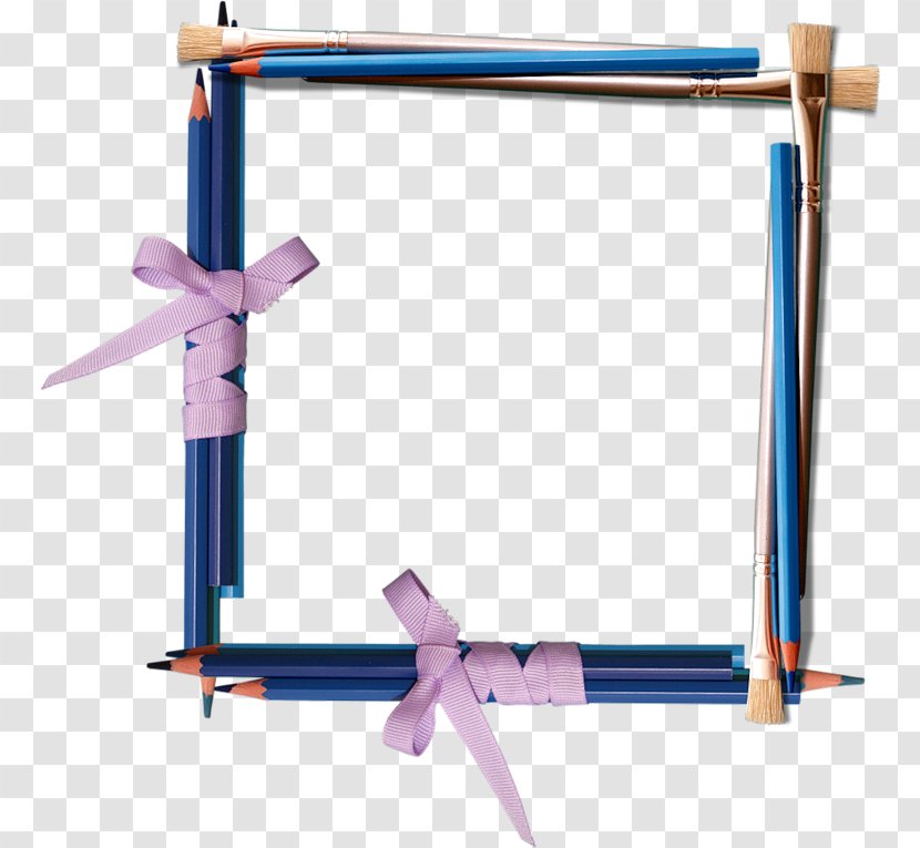 Picture Frames Colored Pencil Image - Blue Transparent PNG