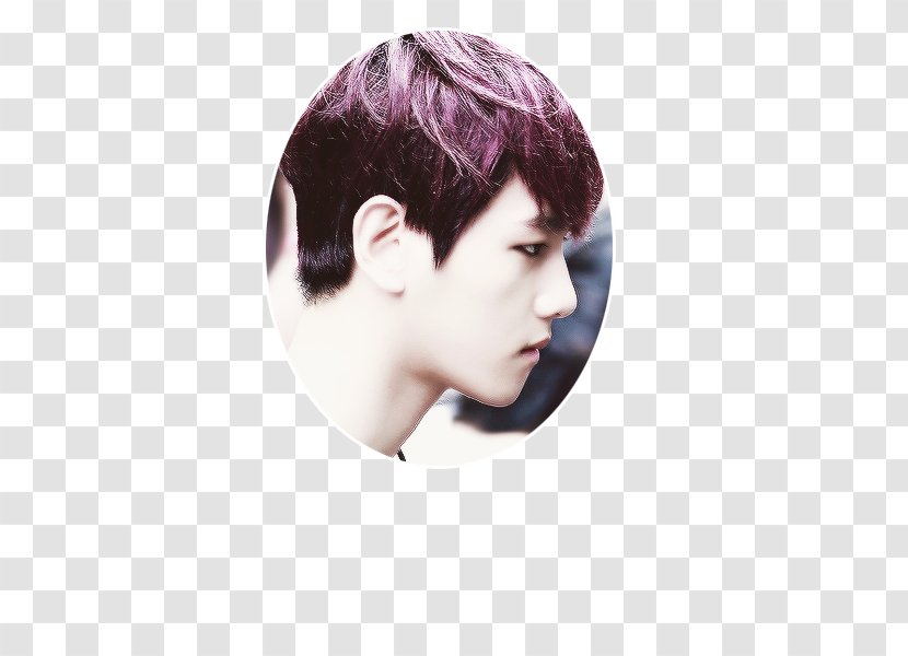 Baekhyun Eyebrow Hair Coloring Bangs Pixie Cut - Brown - Strokes Transparent PNG