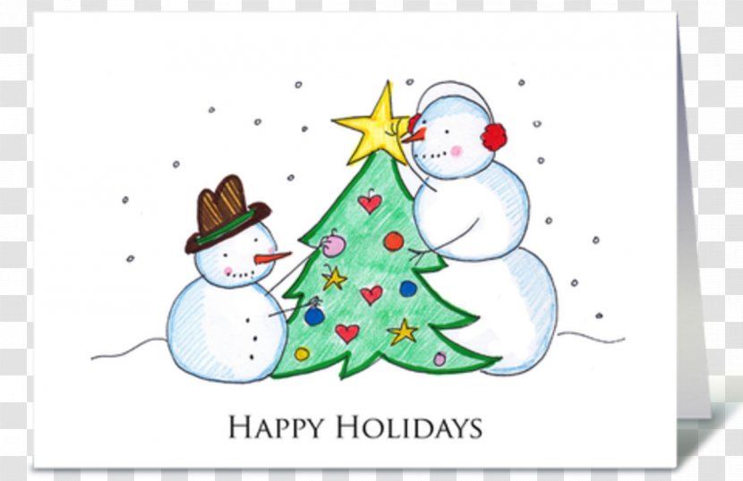 Christmas Tree Greeting & Note Cards Card - Fictional Character Transparent PNG