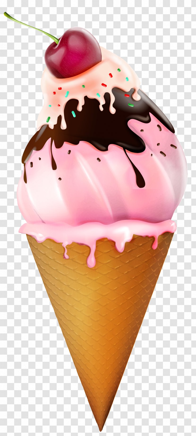 Ice Cream Cone Sundae Clip Art - Sweetness - Transparent Picture Clipart Transparent PNG