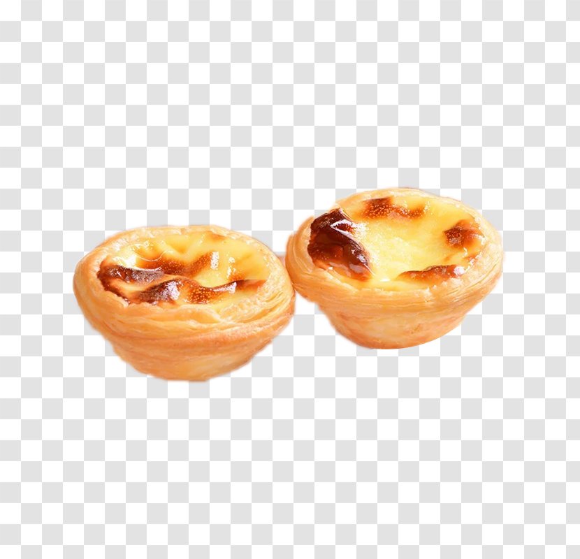 Egg Tart Custard Pastel - Two Tarts Transparent PNG