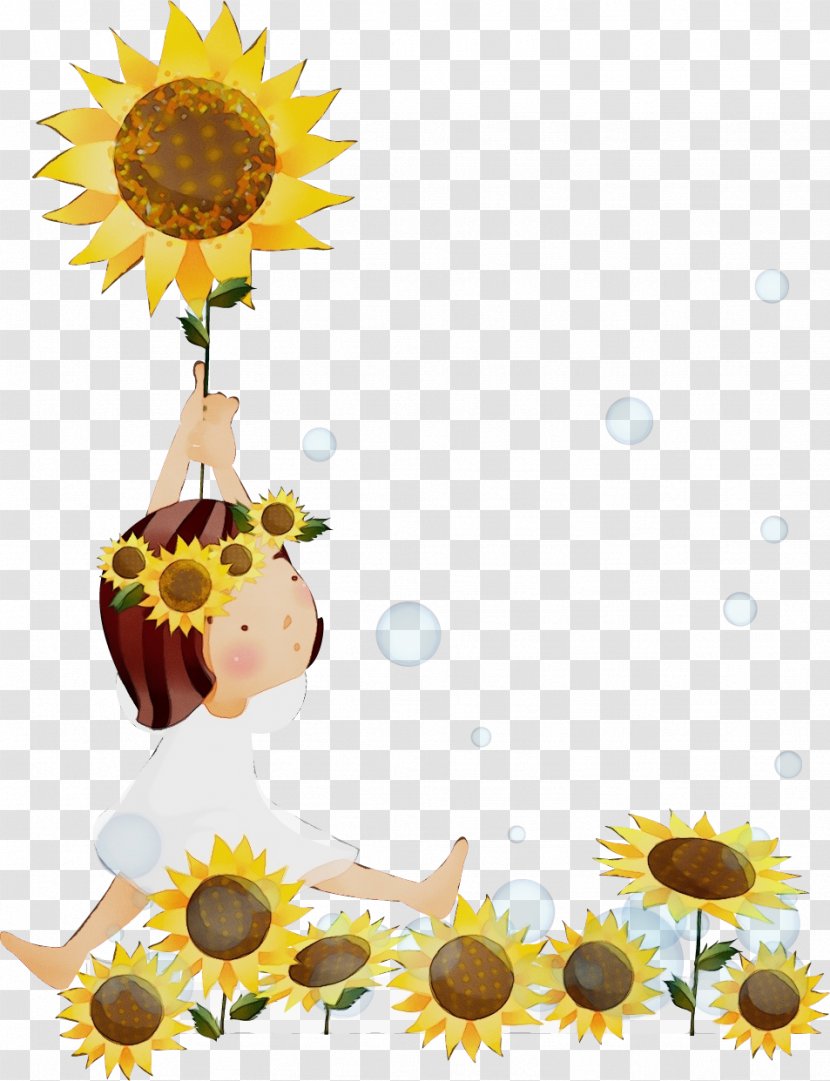 Sunflower - Watercolor - Wildflower Vegetarian Food Transparent PNG