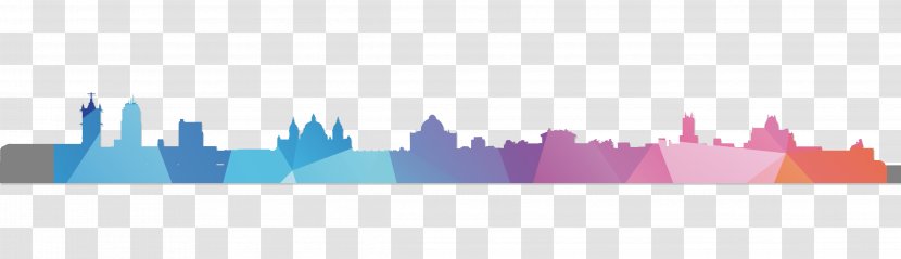 Purple Font - Skyline - City Silhouette Transparent PNG