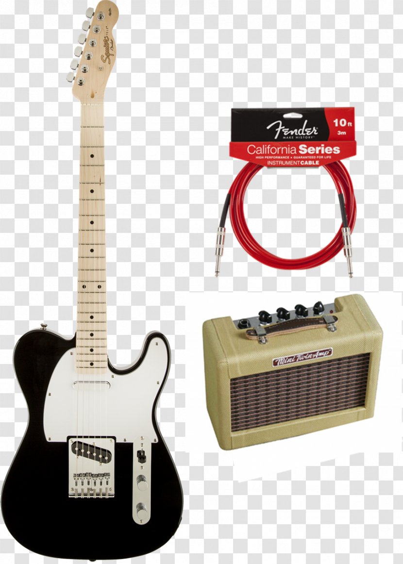 Fender Telecaster Thinline Stratocaster J5 Squier - Watercolor - Bundles Transparent PNG