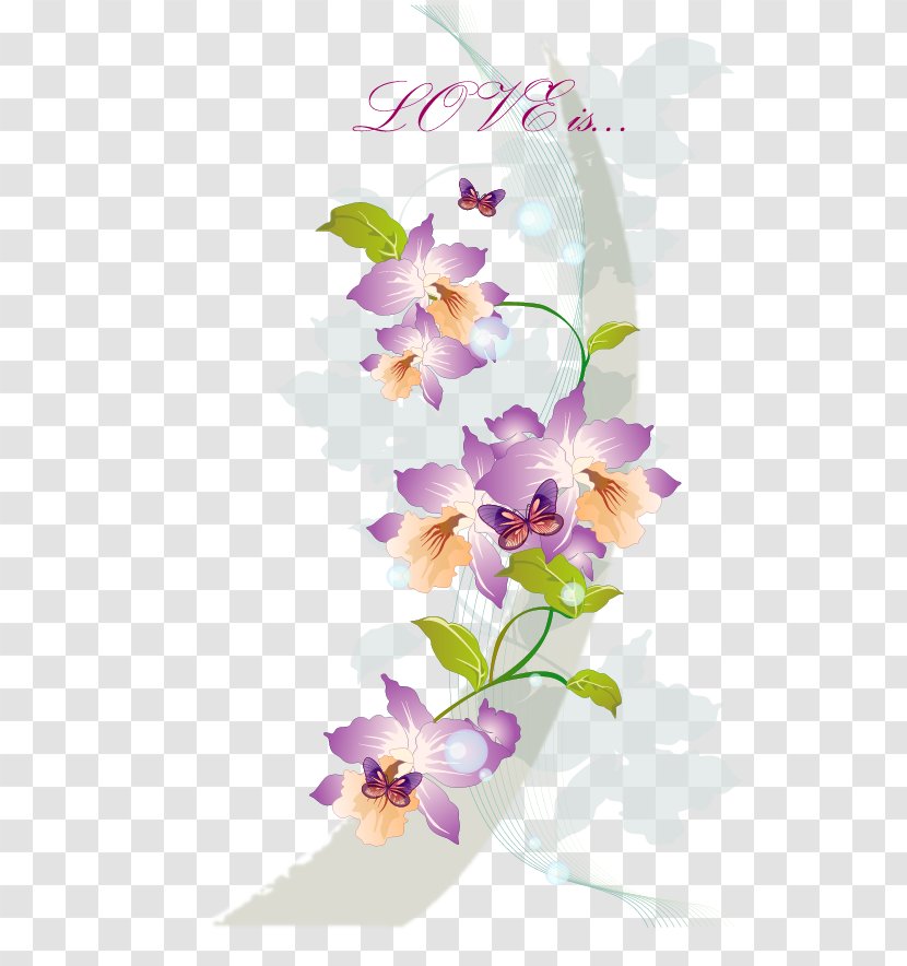 Orchids Download - Art - Romantic Flower Transparent PNG