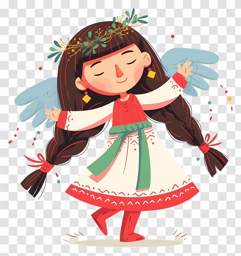 Ukrainian Angel - Dancing Girl With Wings Transparent PNG